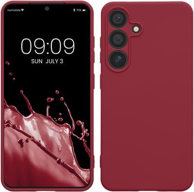 kwmobile telefoonhoesje geschikt voor Samsung Galaxy S25 - Hoesje voor smartphone - Precisie camera uitsnede - In bordeaux-violet