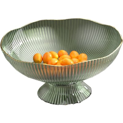 Afwaterende Fruitschaal Luxe Plastic Voetstuk Fruitschaal Mooi Gezond met Afvoergat voor Salontafel voor Woonkamer