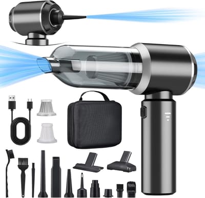 MKSS® Handstofzuiger Draadloos - Auto Stofzuiger - Zwart