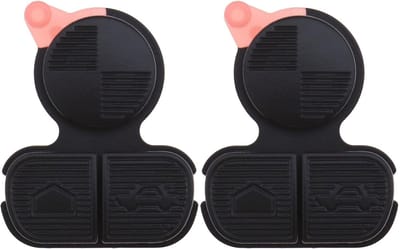 Dailygoody - Autosleutel Rubber Pad - 3 Knoppen - Krasbestendig - Zwart met Roze - Vervangende Sleutelhoes - Geschikt voor 3 5 7 Serie E36 E38 E39...