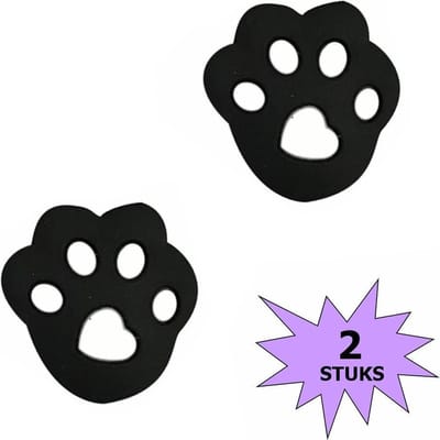 Fako Bijoux® - Tennisdemper - Tennis Demper - Poot - Zwart - 2 Stuks
