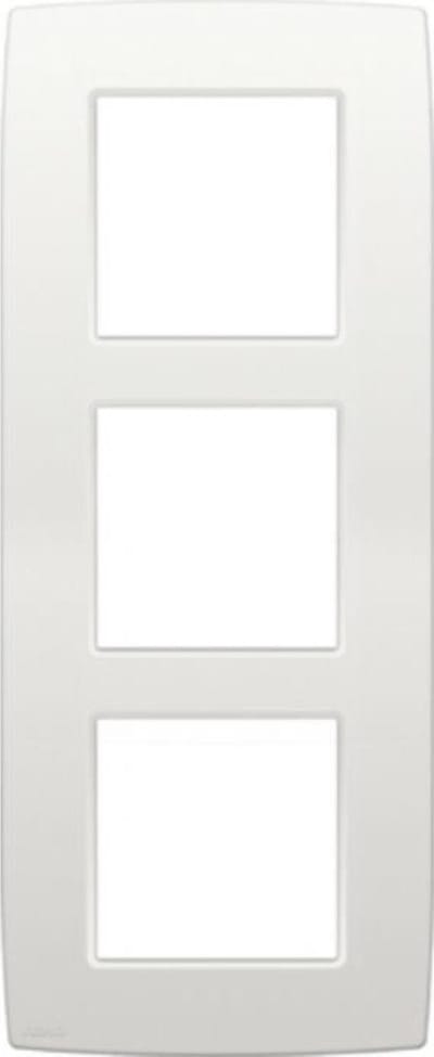 Niko - Afdekplaat drievoudig verticaal 60MM white - 101-76300