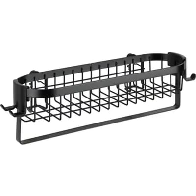 Wenko Douchemand Met Haakjes Classic Plus 35x10,5x12,5cm Zwart