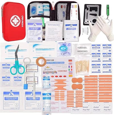 EHBO Set 200-delig – Eerste Hulp Kit – Compact & Waterafstotend – Voor Auto, Thuis, Werk en Outdoor