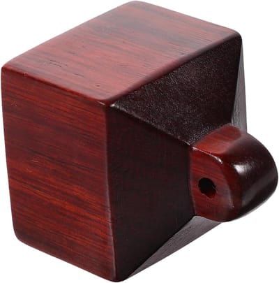 Houten Stempel Hanger - Naam Stempel - Persoonlijk Maken - Handgemaakt Uniek Stuk - 3.70X3.70X2.80CM - Donkerrood