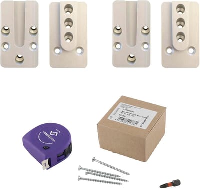 Houten Connector - Balkverbinding - Zware Belasting - Onzichtbare Montage - 40x70x12mm - Zilver