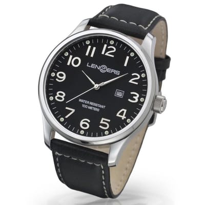 Lenzers Javelin XL Herenhorloge met Datum - Quartz 47mm