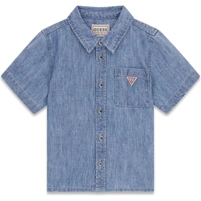 Linnen chambray shirt voor jongens baby Guess Flax Blend