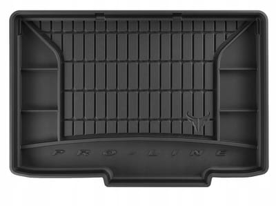 Premium Rubber Kofferbakmat met Organizer Functie – Geschikt voor OPEL Corsa E Hatchback (2014-2019) – Onderste Laadvloer – TPE – Anti-slip – Hoge Rand (5cm)