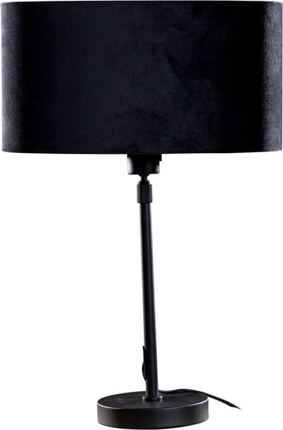 QAZQA parte shade - Moderne Tafellamp met kap - 1 lichts - H 68 cm - Zwart Goud - Woonkamer | Slaapkamer | Keuken