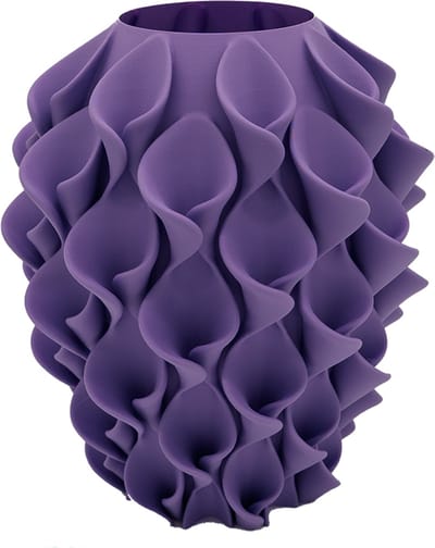 Bluma moderne vaas - Decoratieve vaas - Paars - 3d geprinte vaas – geschikt voor droogbloemen - 20CM