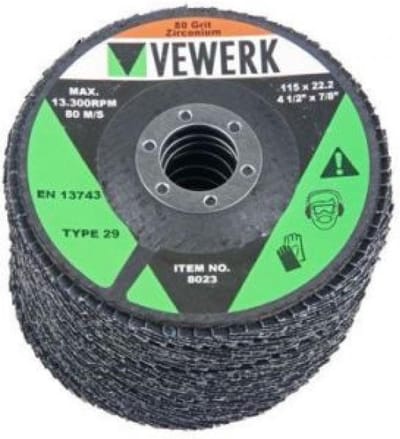 Lamellen schuurschijven K60 Zirconium 115 x 22,2 mm (10 stuks)