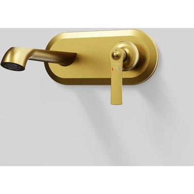 Steinberg Series 350 Wall-mounted Single-lever Washbasin Mixer, Preassembled Set 350 1854 3 BG