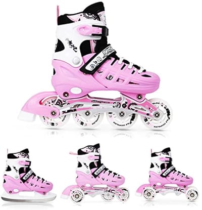 Verstelbare 4-in-1 Inline Skates voor Jongens en Meisjes - Rolschaatsen en Schaatsen
