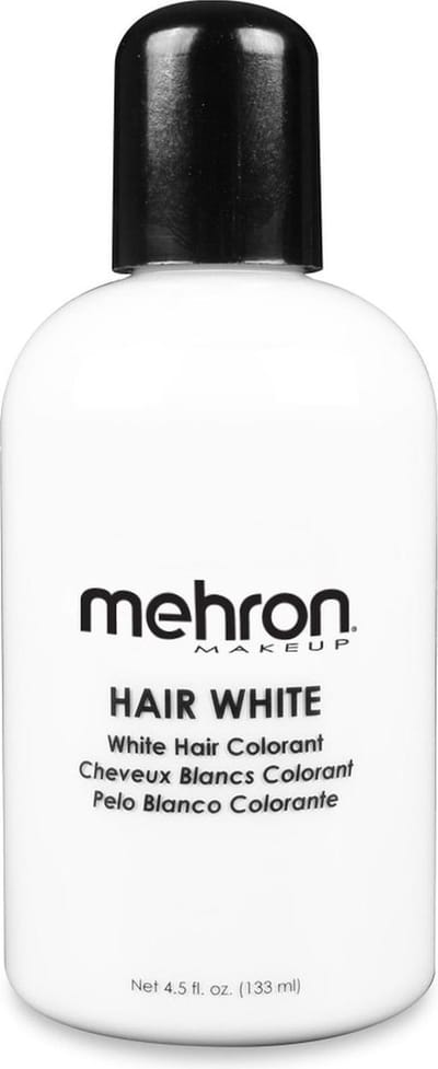 Mehron Hair White - Tijdelijk wit haar maken voor Sinterklaas - 130 ml