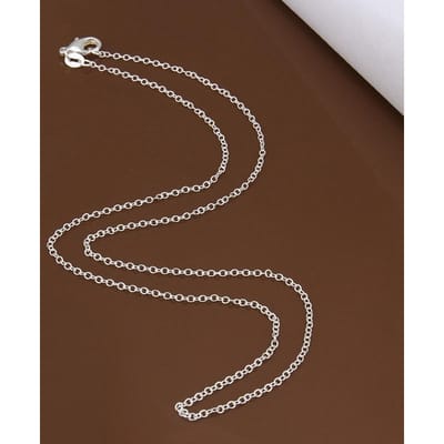 Kruisketting Dunne Ketting 925 Verzilverde Ketting Hanger met Ketting Mode Ketting 50cm gray