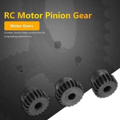 Set van 4 rondseltandwielen 18T 19T 20T 21T 48DP – Metaal – Compatibel met 1:10 RC Monstertruck/Buggy/Truck – 3.175mm As – Zwart