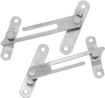 Raambegrenzer RVS - Raamsluiting Vensterstopper - Veilig Ventileren - Verstelbaar Openingsbereik - 10.3 x 7.5 x 1.6 cm - Zilver