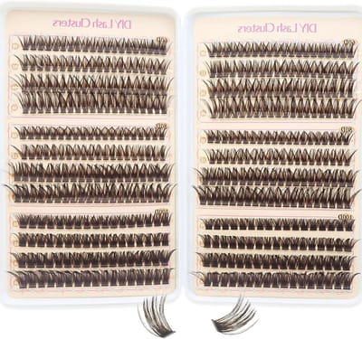 480 Stuks Individuele DIY Cluster D Curl Wimperextensions - Volume Wimpers, Fluffy en Zacht voor Volumineuze Look