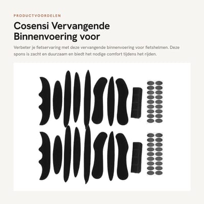 Dailygoods - Vervangende Binnenvoering voor Fietshelmen met Comfortabele Spons