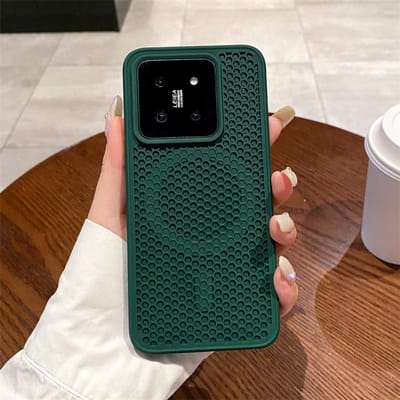 Dissipation Thermique de Luxe Pour Coque Magnétique Magsafe Pour Xiaomi 15 14 Pro 13 Redmi K70 K60 Ultra Refroidissement Respirant Maille Coque Dure For Redmi K70
