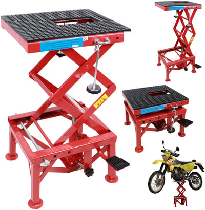 TRUTZHOLM - Hydraulische Motorfietskrik - 135 kg - 34-87 cm - Professionele Heftafel Montagestandaard Voor Crossmotor & Scooter