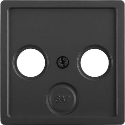 Berker Q1 centraalplaat - radio/tv - antraciet