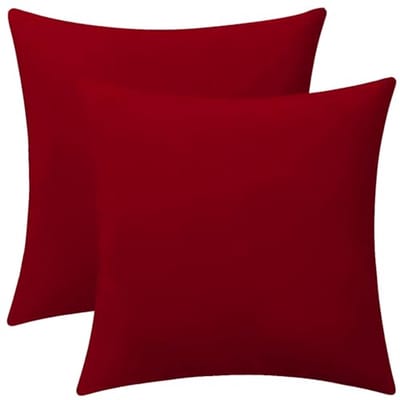 Set van 2 Effen Fluwelen Sierkussenhoezen 18"x18" - Decoratieve Kussenslopen voor de Bank