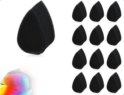 Set van 12 Hoge Dichtheid Make-up Sponsen in Teardrop Vorm voor Gezichtsverf, Kunst en Lichaamskleur, Ideaal voor Festivals en Evenementen