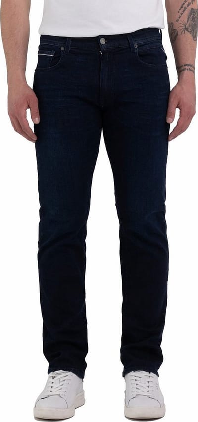 Replay Heren Jeans Broeken GROVER regular/straight Fit Blauw 38W / 32L Volwassenen