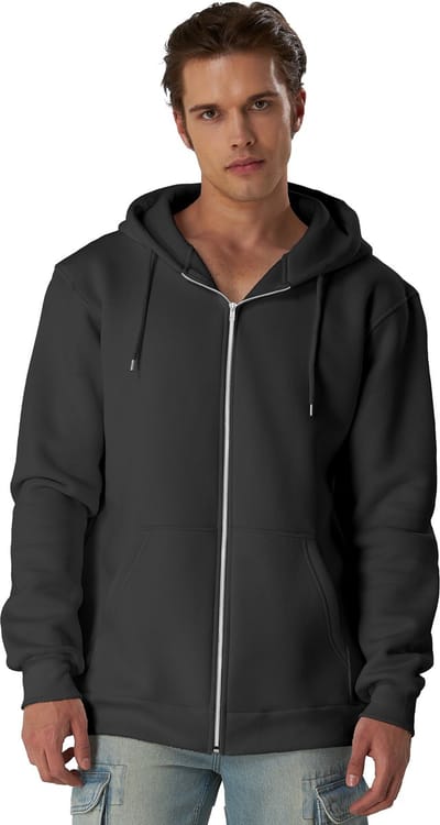 Smith & Solo hoodie heren met rits - vest met capuchon - sweatvest - Antraciet S