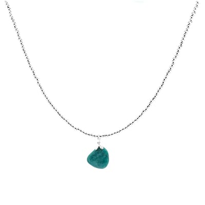 Heaven Eleven - dames - ketting - 925 zilver - turkoois - 2,5mm - verstelbaar 40cm + 4cm