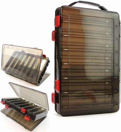 Dubbele Visgerei Opbergzakken met Doorzichtige Hard Plastic Haakjes voor Efficiente Vistrip en Bait Storage Accessoires