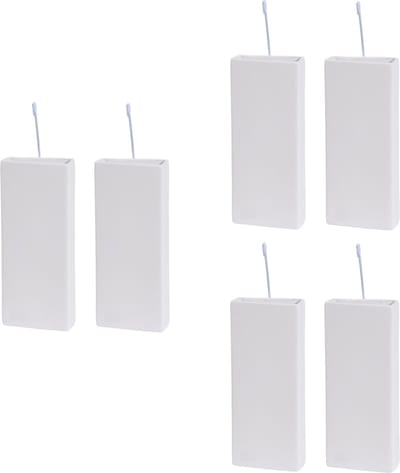 Bellatio design Waterverdamper radiator - 6x - dolomiet - wit - 8x20 cm - luchtbevochtiger radiator - verdampingsbakje
