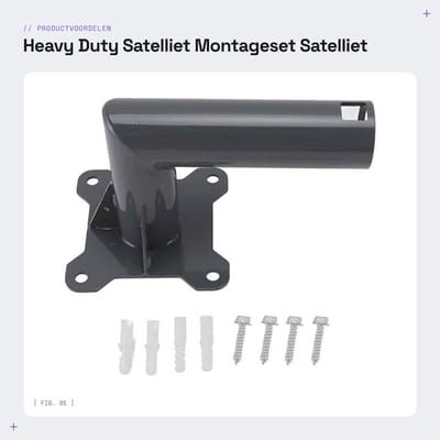 Dailygoods- Satelliet Montageset Aluminium - Flexibele Aanpassing - Dakmontage - Geschikt voor Grond/Muur/Daken - Premium Aluminiumlegering - Stabiliteit en Betrouwbaarheid - Satellietmontage