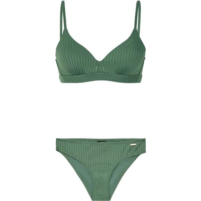 Protest Prtmanja 25 – Beugel bikini set Dames – B&C&D-cup – Ribstof – Verstelbare bandjes – Veggie Green