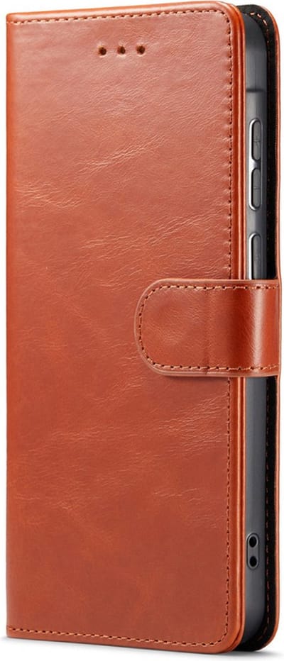 CaseMania Bookcase hoesje geschikt voor Samsung Galaxy A55 - Effen Cognac - Leer