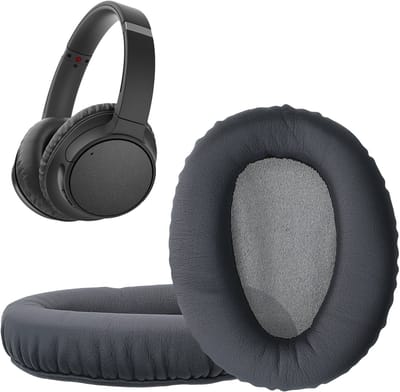 kwmobile 2x oorkussens geschikt voor Sony WH-CH700N - Earpads voor koptelefoon in mat zwart
