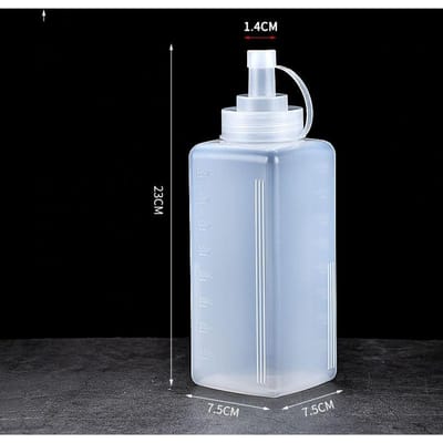 450-1000ml Knijpfles voor Condimenten met Deksel plastic knijpfles Jam Saladedressing Bewaar Dispenser Keukenaccessoires white