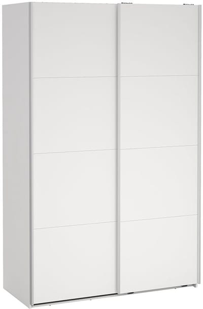 Bergamo schuifdeurkast 2 deuren 140x220cm wit.