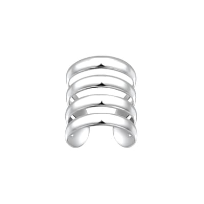 ear cuff zilver met 4 lijnen | oorklem dames zilver | chain Ear Studs | zilverana | Sterling 925 Silver | zilveren oorbellen dames