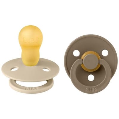 BiBS - Colour Pacifier - Stage 2 Fopspeen - 6+ maanden - 2 stuks - Ivory / Dark oak