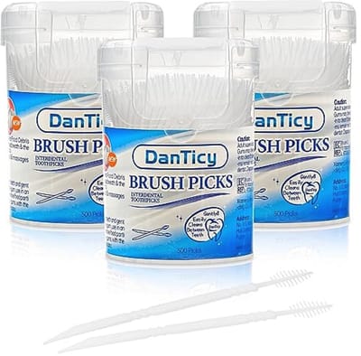 Interdentale Tandenstokers met Zachte Borstels - 900 Stuks (3 Pack)