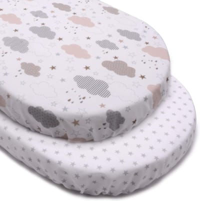 JGS ® Hoeslaken - Universele Pasvorm voor Kinderwagen en Draagzak - Set van 2 - 75 x 33 cm - Ademend en Zacht