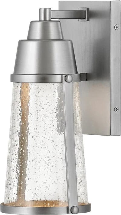 Hinkley LED Wand Buitenlamp Miles | 8W 3000K 560Lm 830 | IP44 | Dimbaar | Painted Satin Nickel