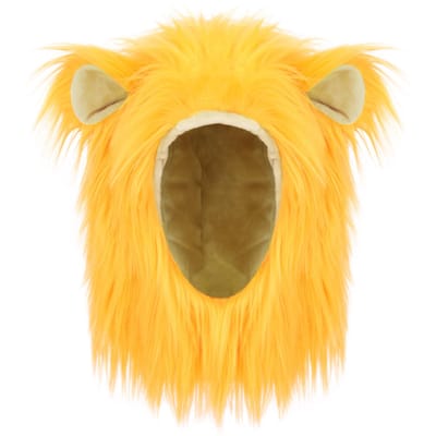 Pluche Dieren Leeuwenmuts Kunstbont Pluizig Schattige Pet Pluche Hoofddeksel Voor Kostuum Cosplay Hoofddeksels brown