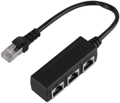 Dailygoody - RJ45 Ethernet Kabelsplitter - 1 naar 3 Mannelijk Vrouwelijk LAN Connector - Ideaal voor Thuisgebruik - Netwerk Splitter - Verbeter je Net