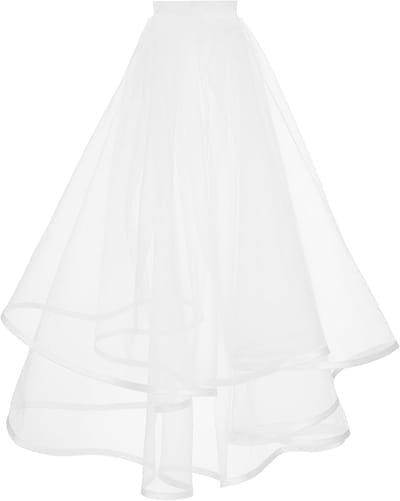 Korte Elegante Bruidsluier met Kam, Perfect voor Bruiloften, Vrijgezellenfeesten en Halloween, 60-80 cm, 1 Stuk