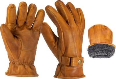 Mutka Leren luxe Heren Handschoenen Aimo 1074R - Bruin - 9
