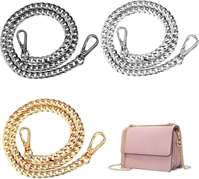 Dailygoods- Handtas Ketting 120cm - Vervangingsketting - Metalen Ketting - Afneembare Schouderband - Minimalistisch Design - Lichtgewicht en Duurzaam - Handtasband